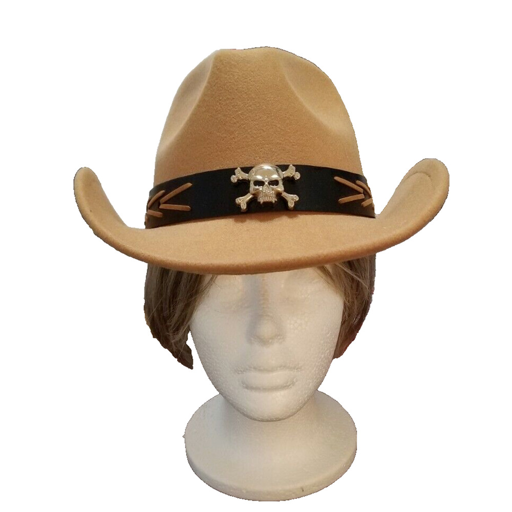 LIDHAY Cowboy Hat for Women and Men Felt Wide Brim Classic One Size, Khaki